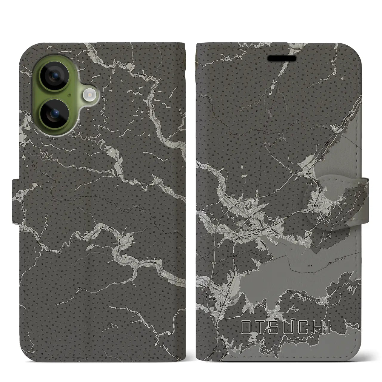 【大槌（岩手県）】地図柄iPhoneケース（手帳タイプ）