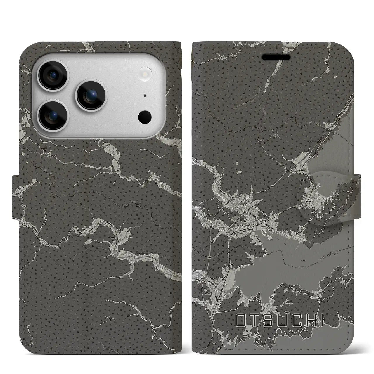 【大槌（岩手県）】地図柄iPhoneケース（手帳タイプ）