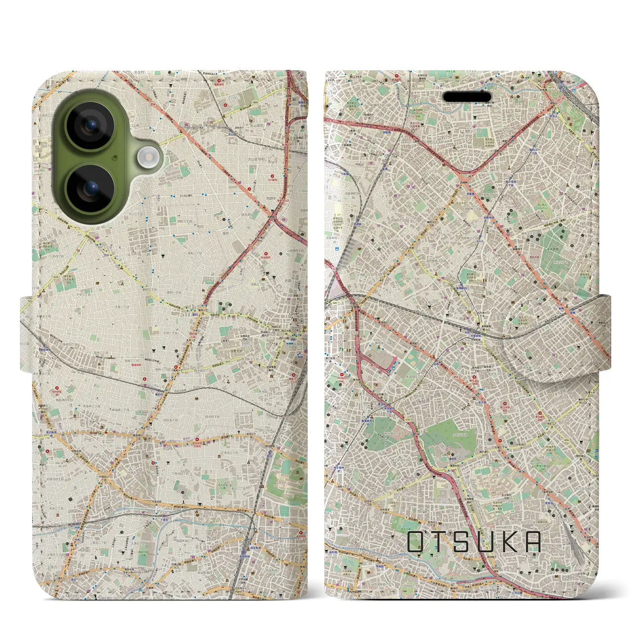 【大塚（東京都）】地図柄iPhoneケース（手帳タイプ）