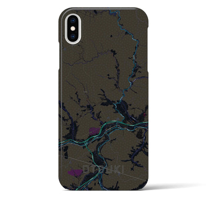 【大月（山梨県）】地図柄iPhoneケース（バックカバータイプ）