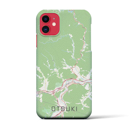 【大月（山梨県）】地図柄iPhoneケース（バックカバータイプ）