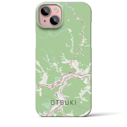 【大月（山梨県）】地図柄iPhoneケース（バックカバータイプ）