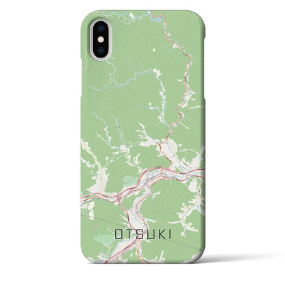 【大月（山梨県）】地図柄iPhoneケース（バックカバータイプ）