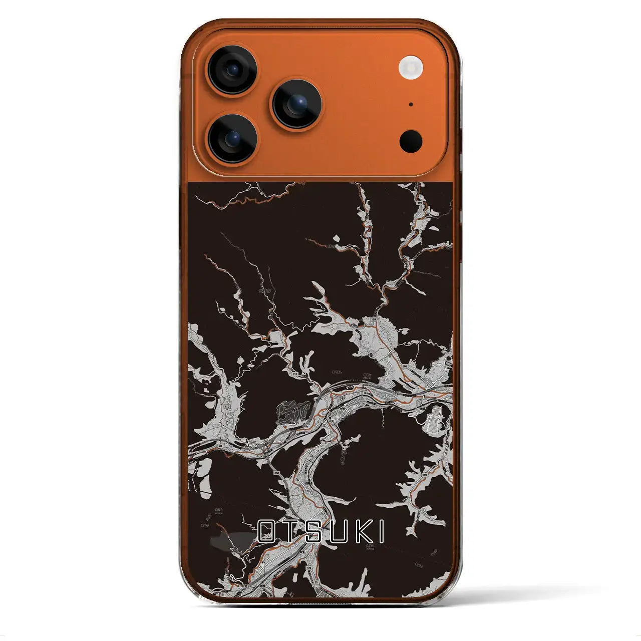 【大月（山梨県）】地図柄iPhoneケース（クリアタイプ）