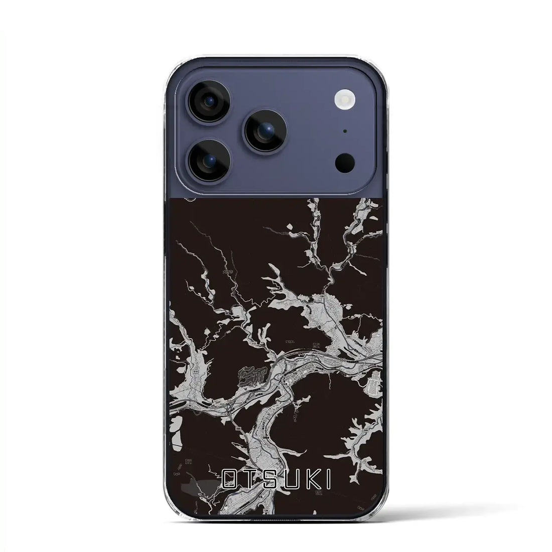 【大月(山梨県)】地図柄iPhoneケース(クリアタイプ)