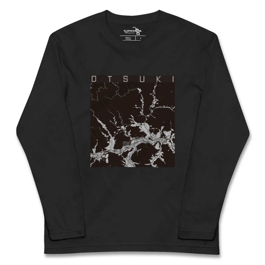 【大月（山梨県）】地図柄ロングスリーブTシャツ