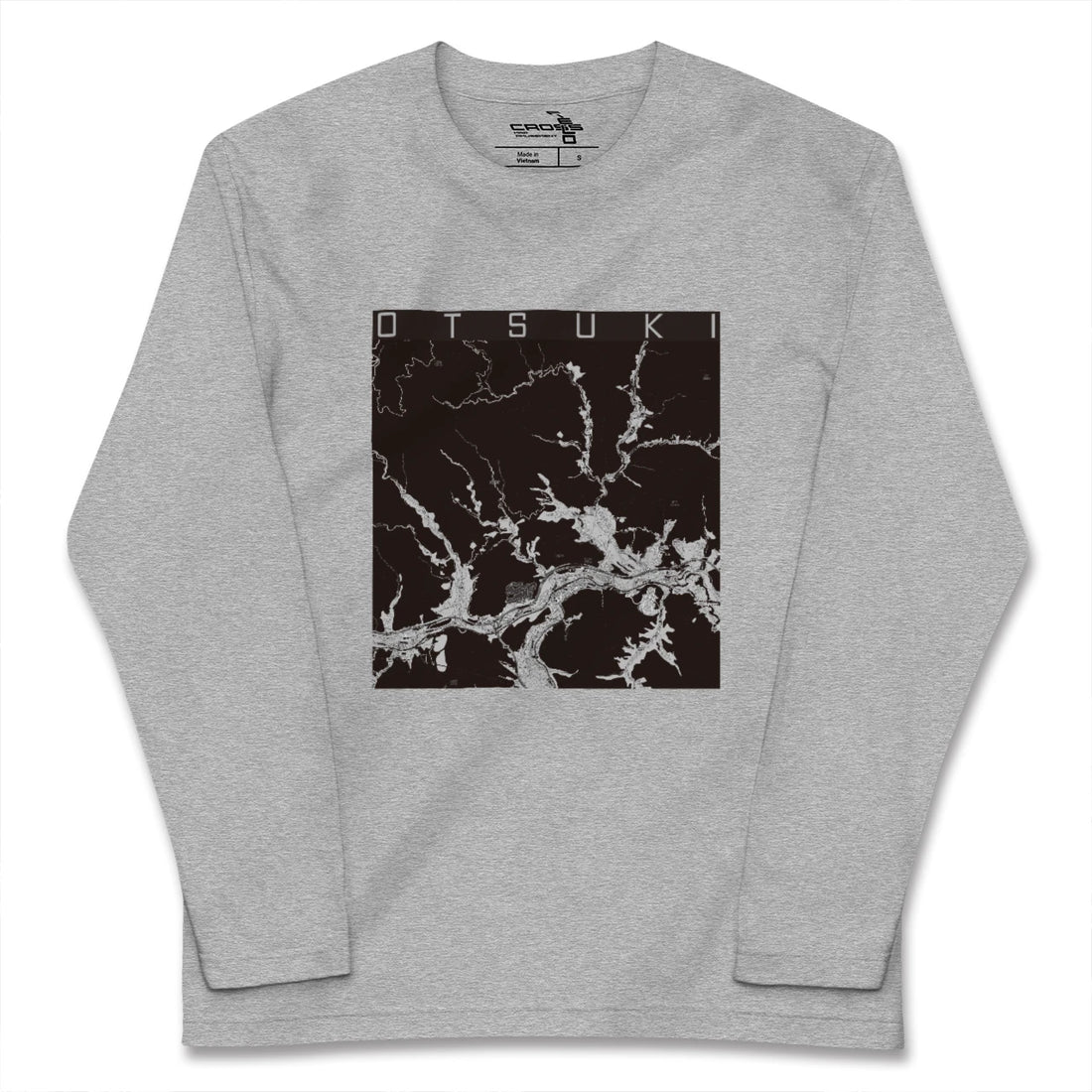 【大月（山梨県）】地図柄ロングスリーブTシャツ