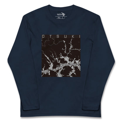 【大月（山梨県）】地図柄ロングスリーブTシャツ