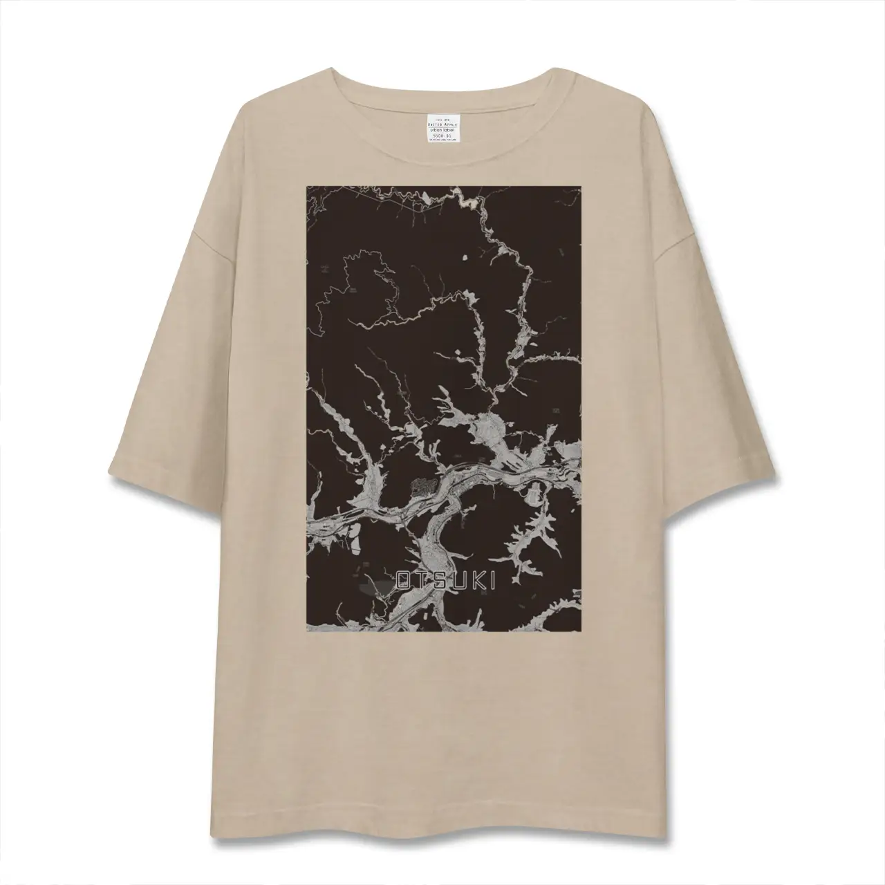 【大月（山梨県）】地図柄ビッグシルエットTシャツ