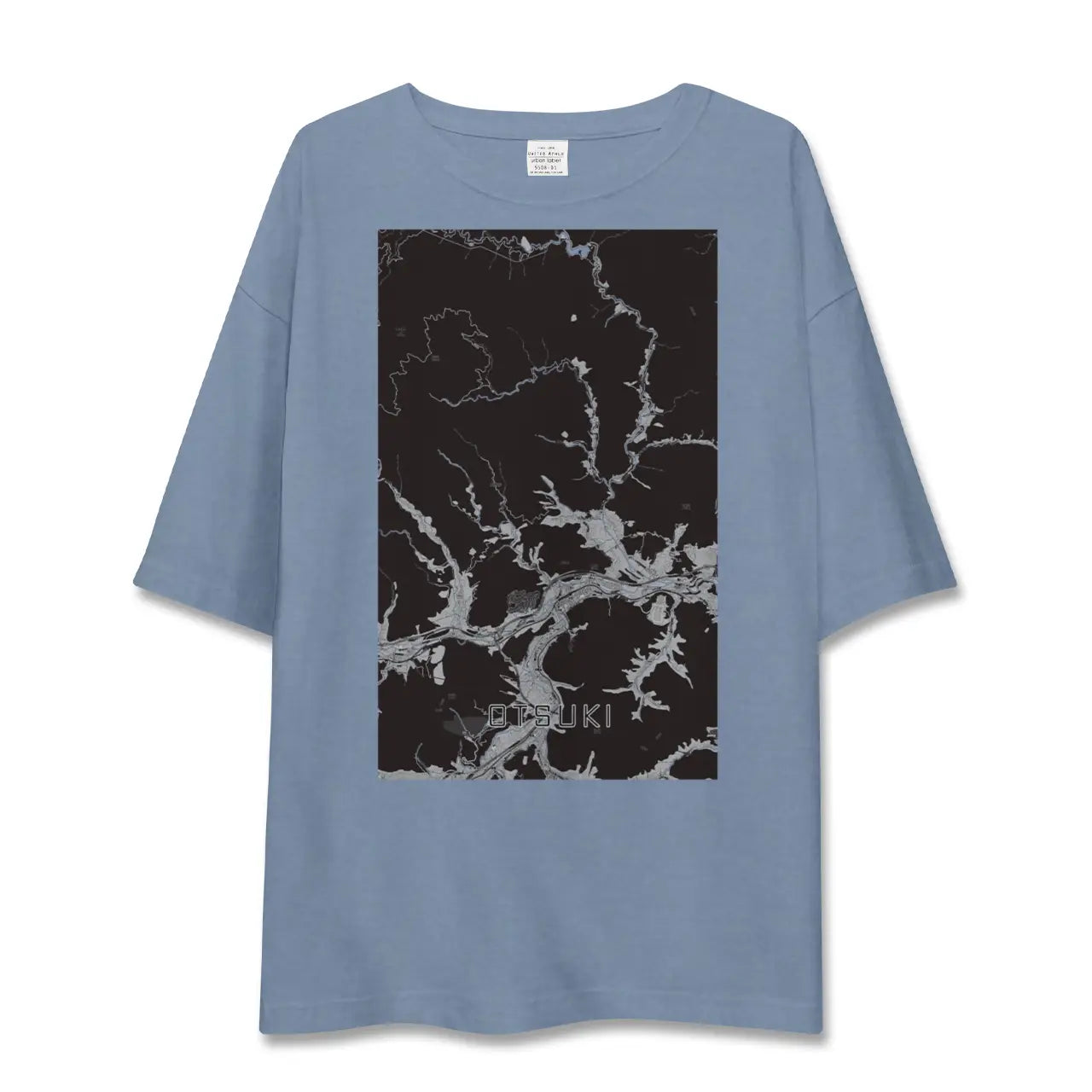 【大月（山梨県）】地図柄ビッグシルエットTシャツ