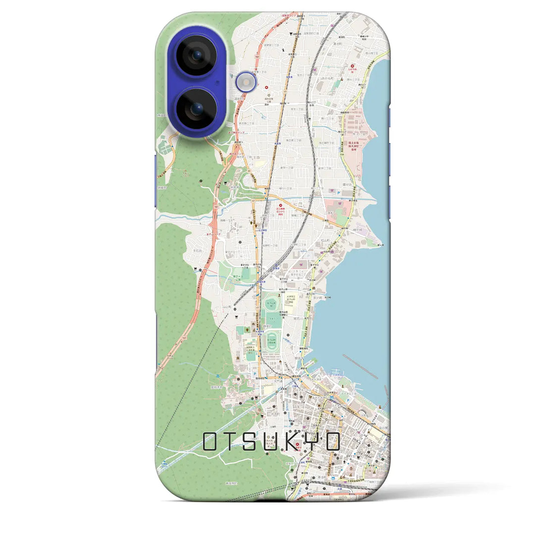 【大津京（滋賀県）】地図柄iPhoneケース（バックカバータイプ）ナチュラル・iPhone 16 Pro Max 用