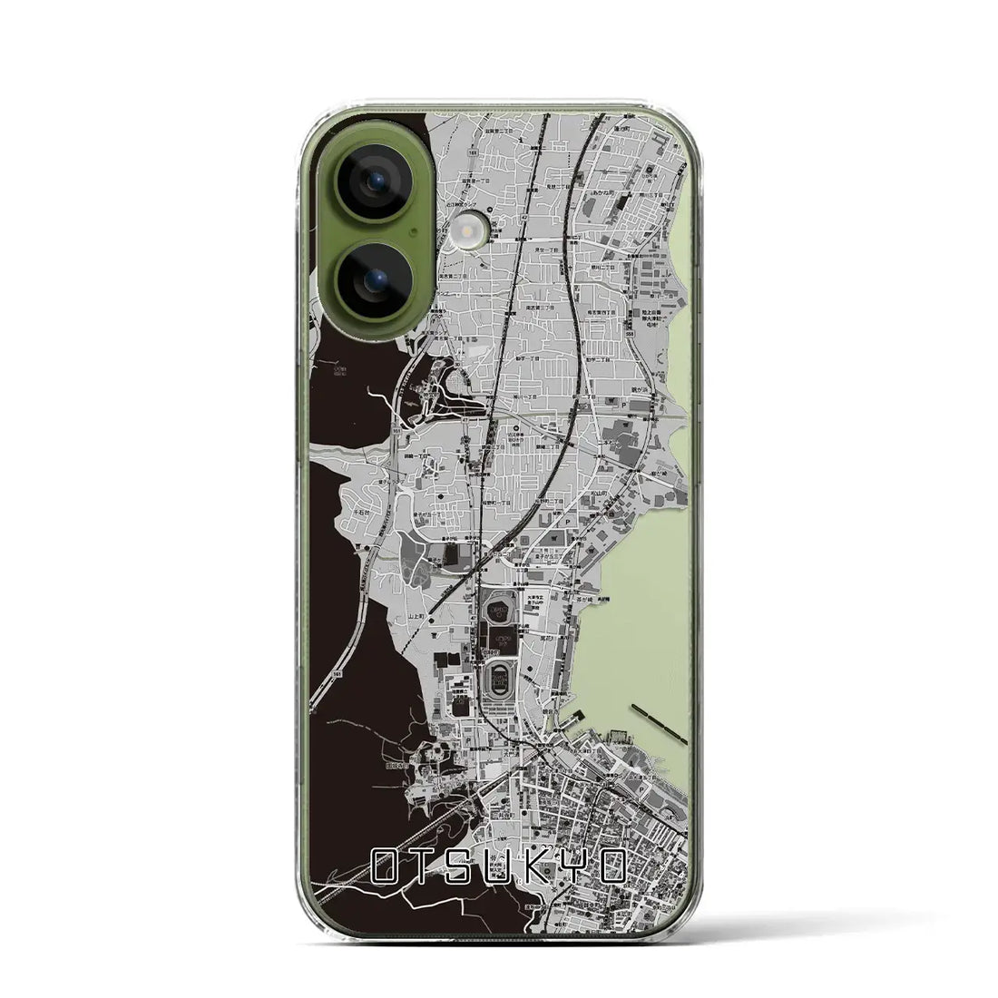 【大津京（滋賀県）】地図柄iPhoneケース（クリアタイプ）モノトーン・iPhone 17 Pro Max 用