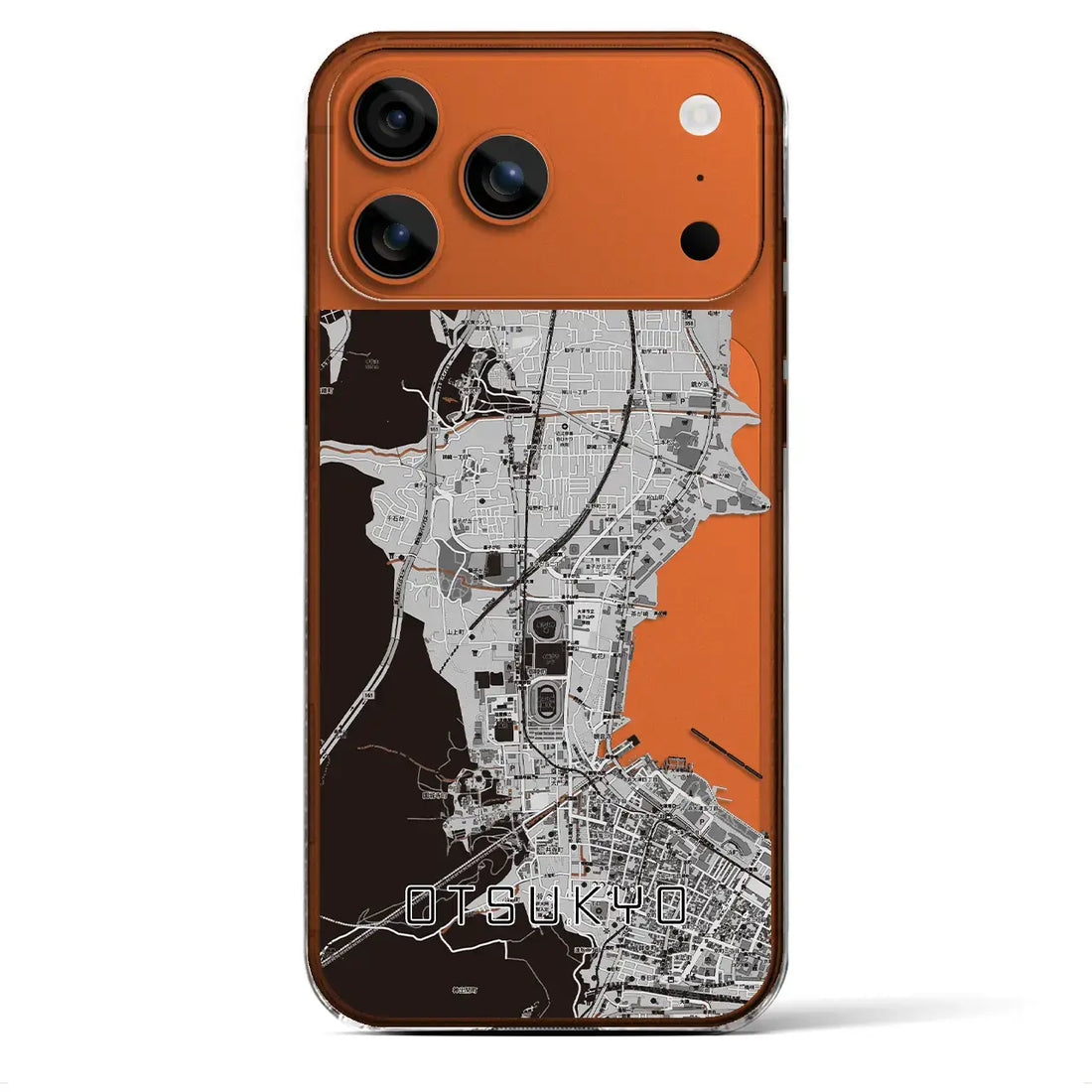 【大津京（滋賀県）】地図柄iPhoneケース（クリアタイプ）