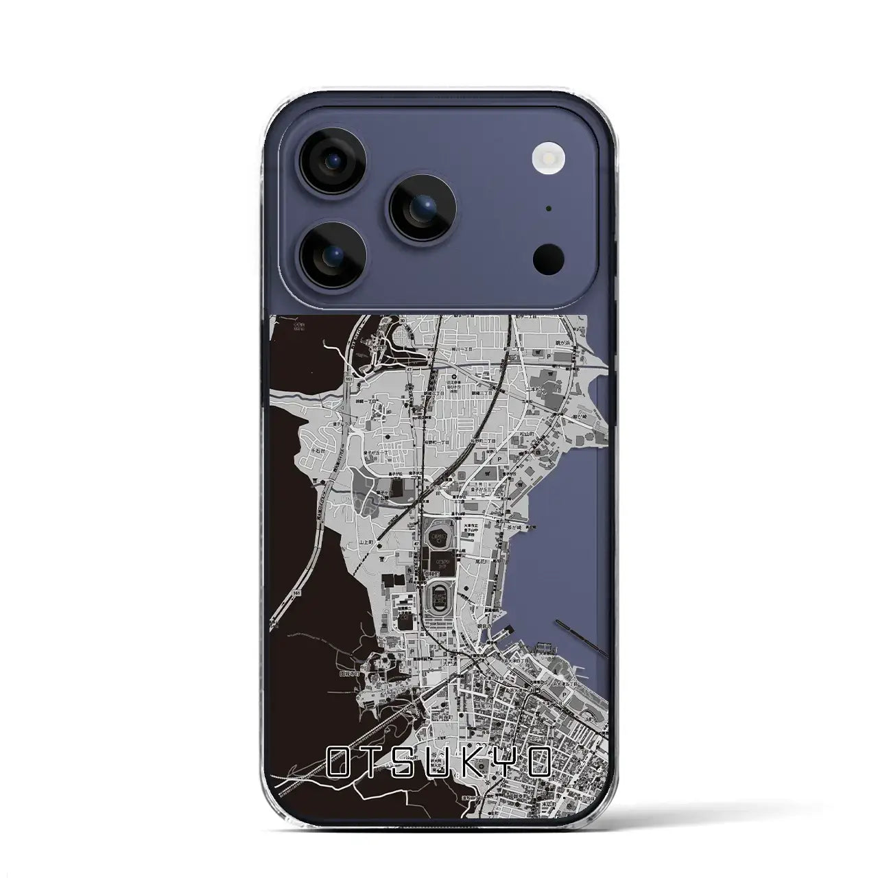 【大津京（滋賀県）】地図柄iPhoneケース（クリアタイプ）