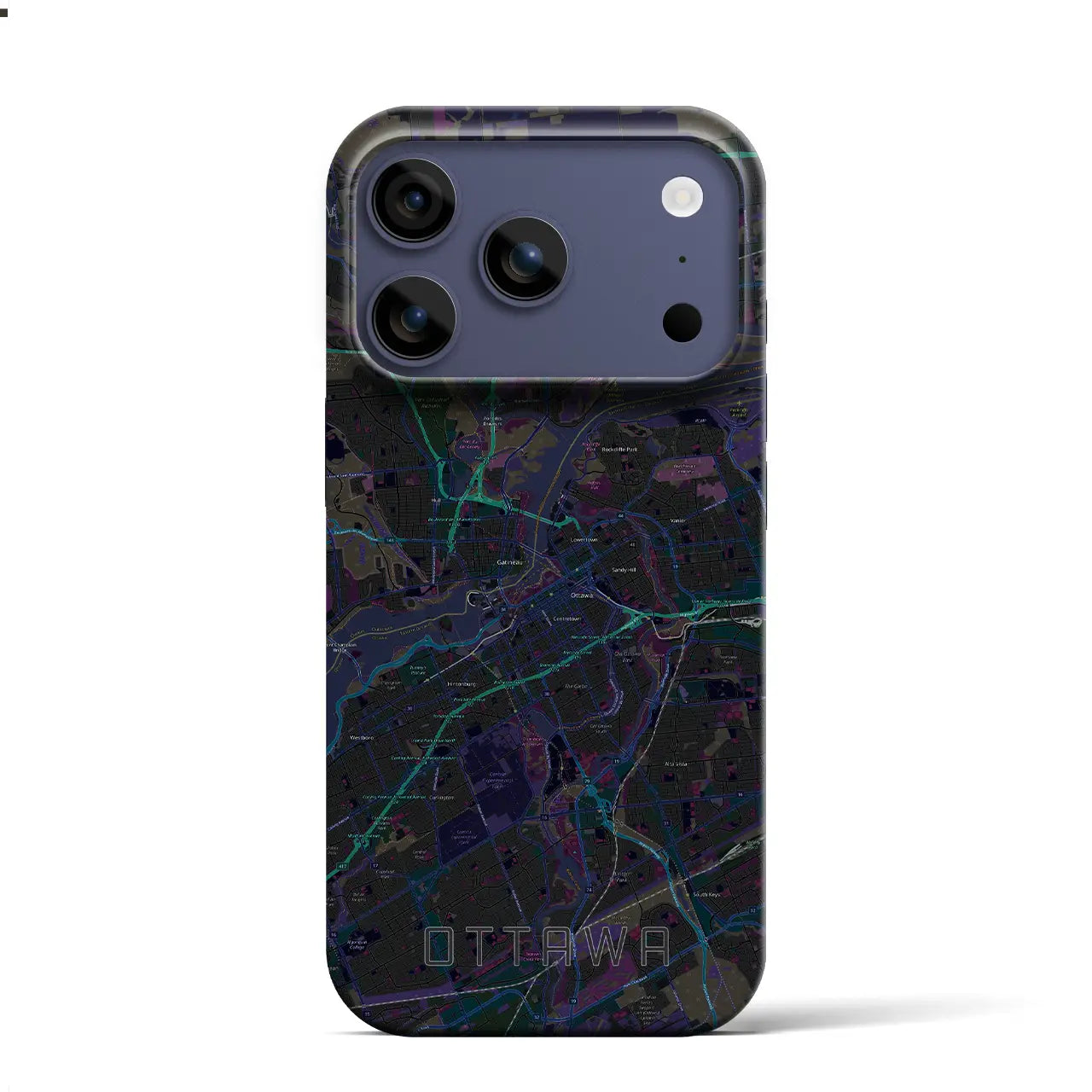 【オタワ（カナダ）】地図柄iPhoneケース（バックカバータイプ）