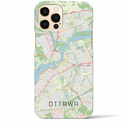 【オタワ（カナダ）】地図柄iPhoneケース（バックカバータイプ）