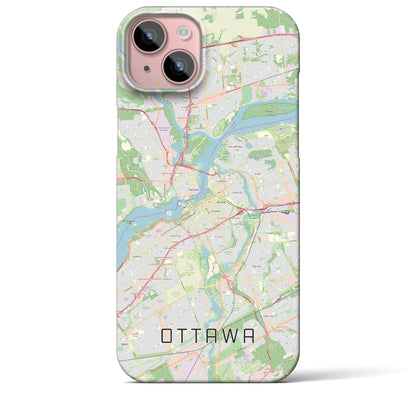 【オタワ（カナダ）】地図柄iPhoneケース（バックカバータイプ）