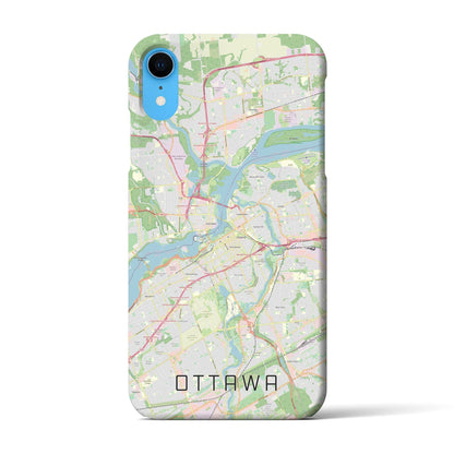 【オタワ（カナダ）】地図柄iPhoneケース（バックカバータイプ）
