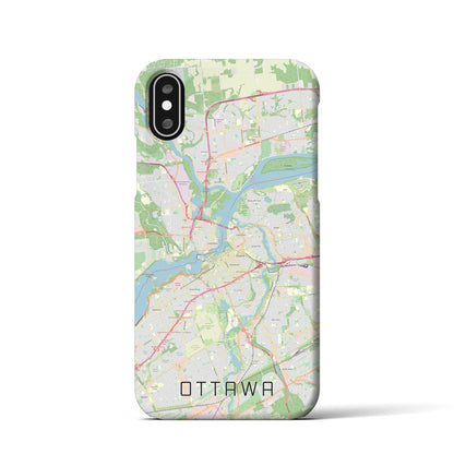 【オタワ（カナダ）】地図柄iPhoneケース（バックカバータイプ）