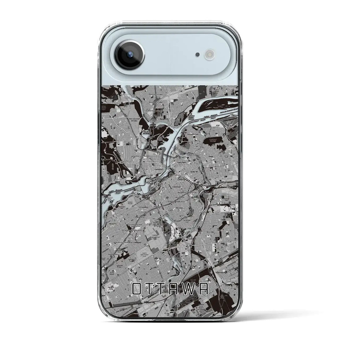 【オタワ(カナダ)】地図柄iPhoneケース(クリアタイプ)