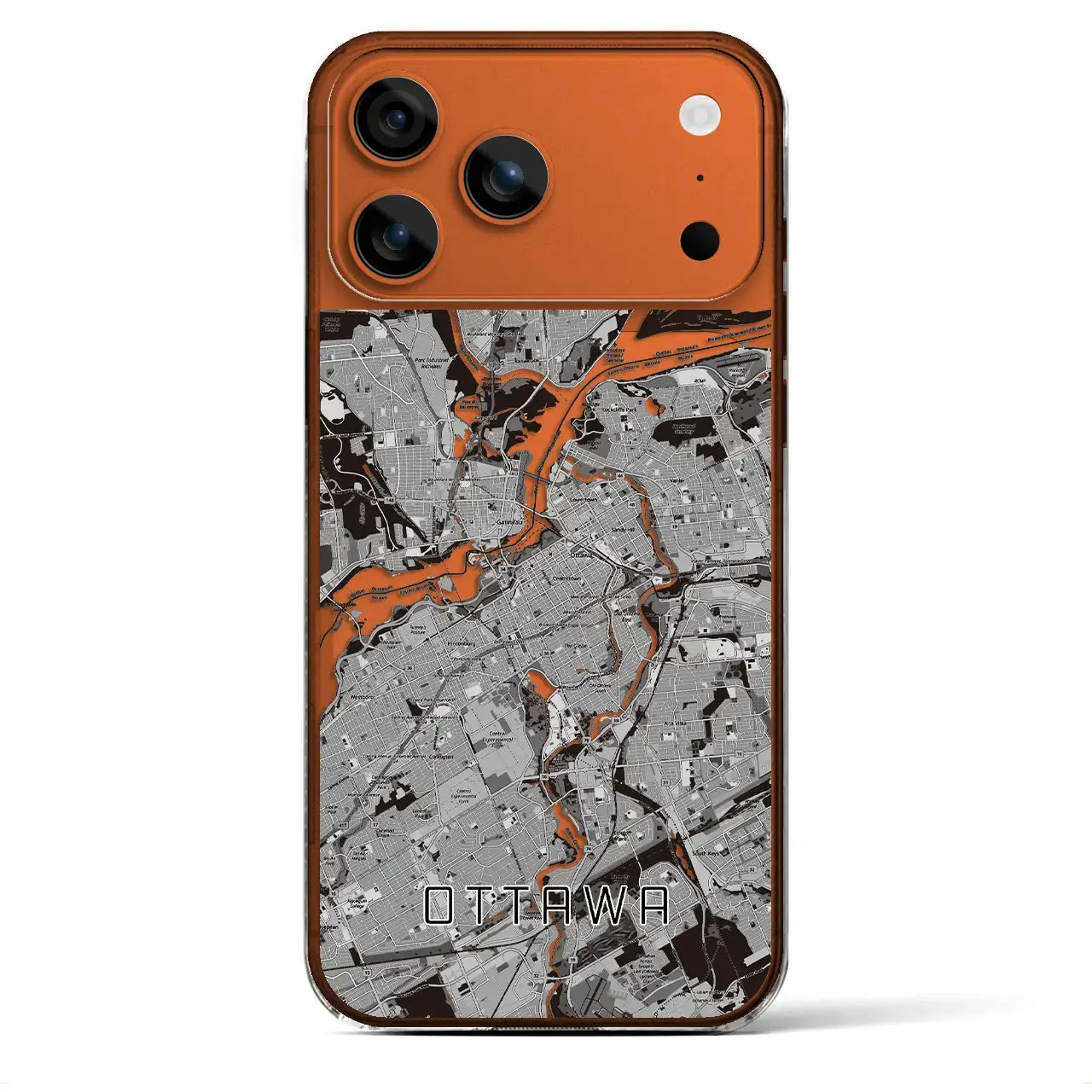 【オタワ（カナダ）】地図柄iPhoneケース（クリアタイプ）