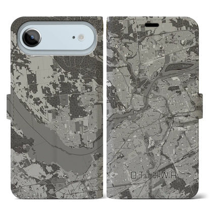 【オタワ（カナダ）】地図柄iPhoneケース（手帳タイプ）