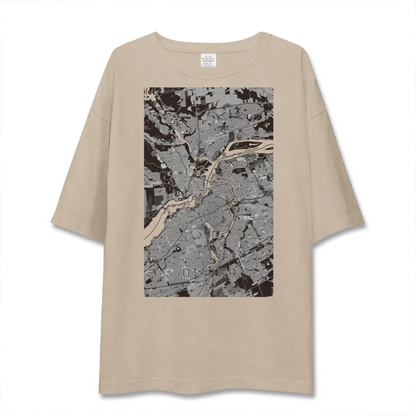 【オタワ（カナダ）】地図柄ビッグシルエットTシャツ
