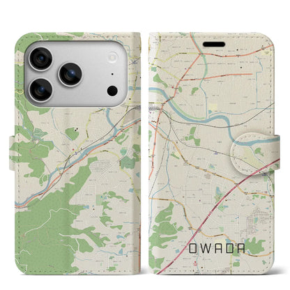 【大輪田（奈良県）】地図柄iPhoneケース（手帳タイプ）