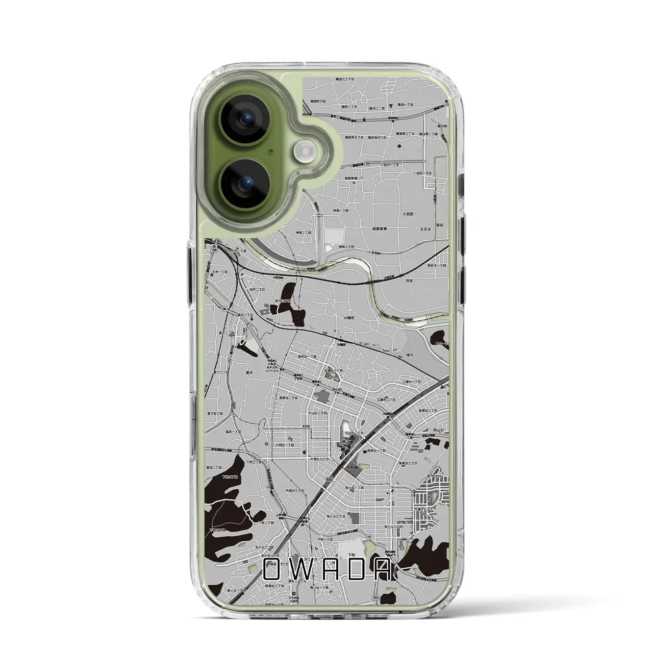 【大輪田（奈良県）】地図柄iPhoneケース（MagSafeタイプ）