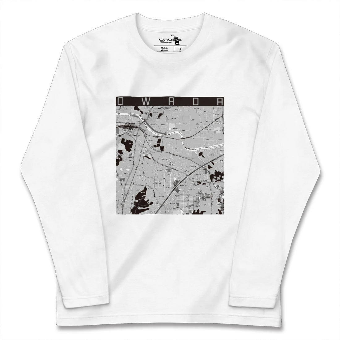【大輪田（奈良県）】地図柄ロングスリーブTシャツ