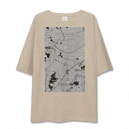 【大輪田（奈良県）】地図柄ビッグシルエットTシャツ