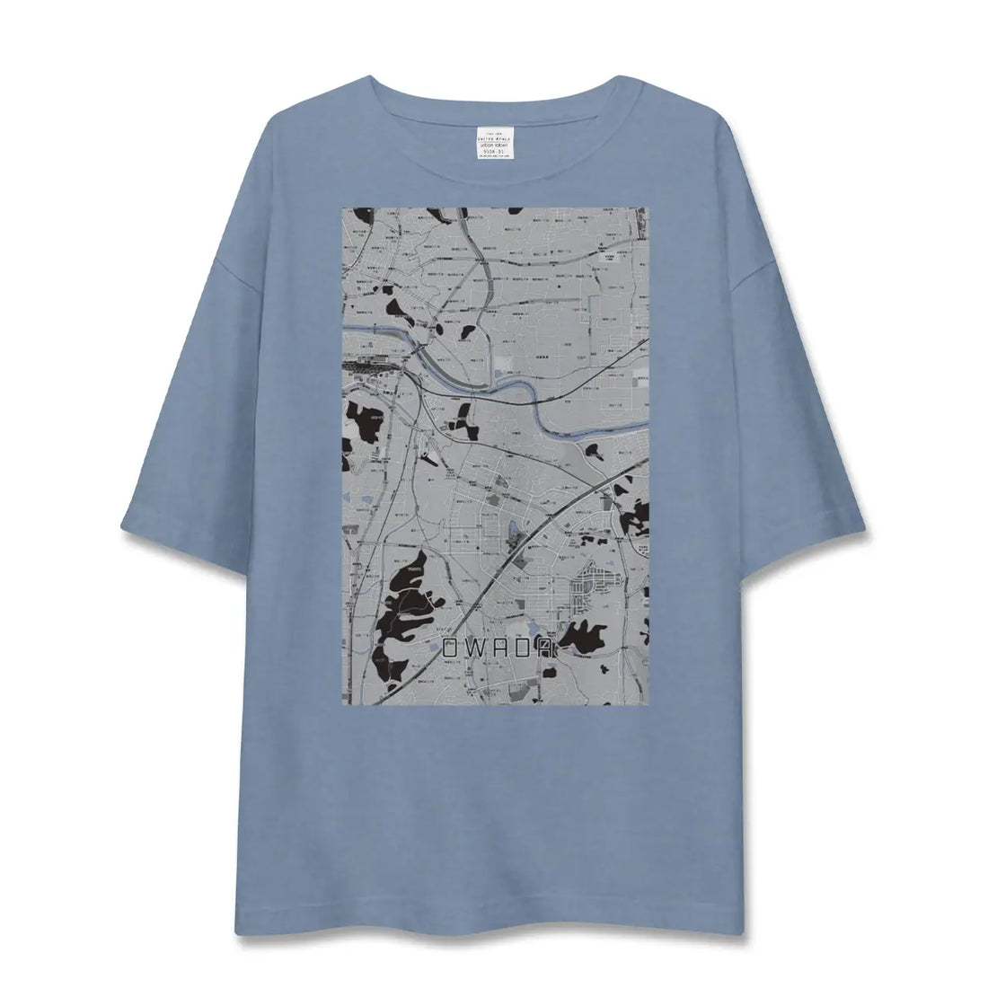 【大輪田（奈良県）】地図柄ビッグシルエットTシャツ
