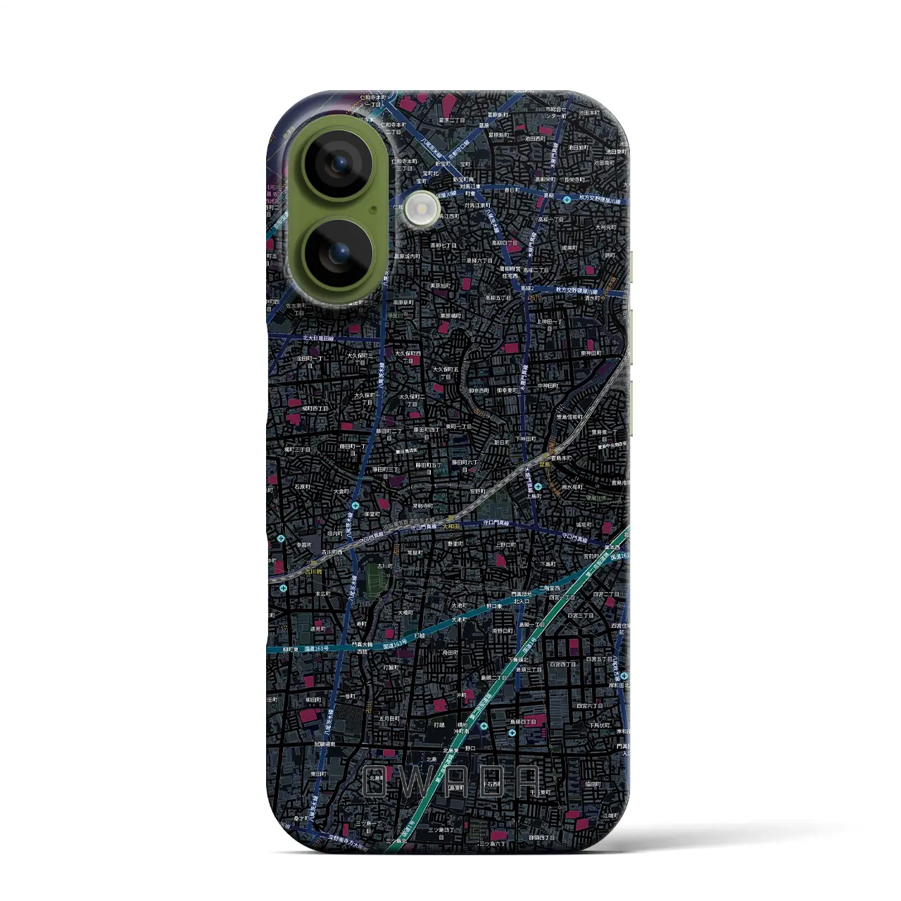 【大和田（大阪府）】地図柄iPhoneケース（バックカバータイプ）