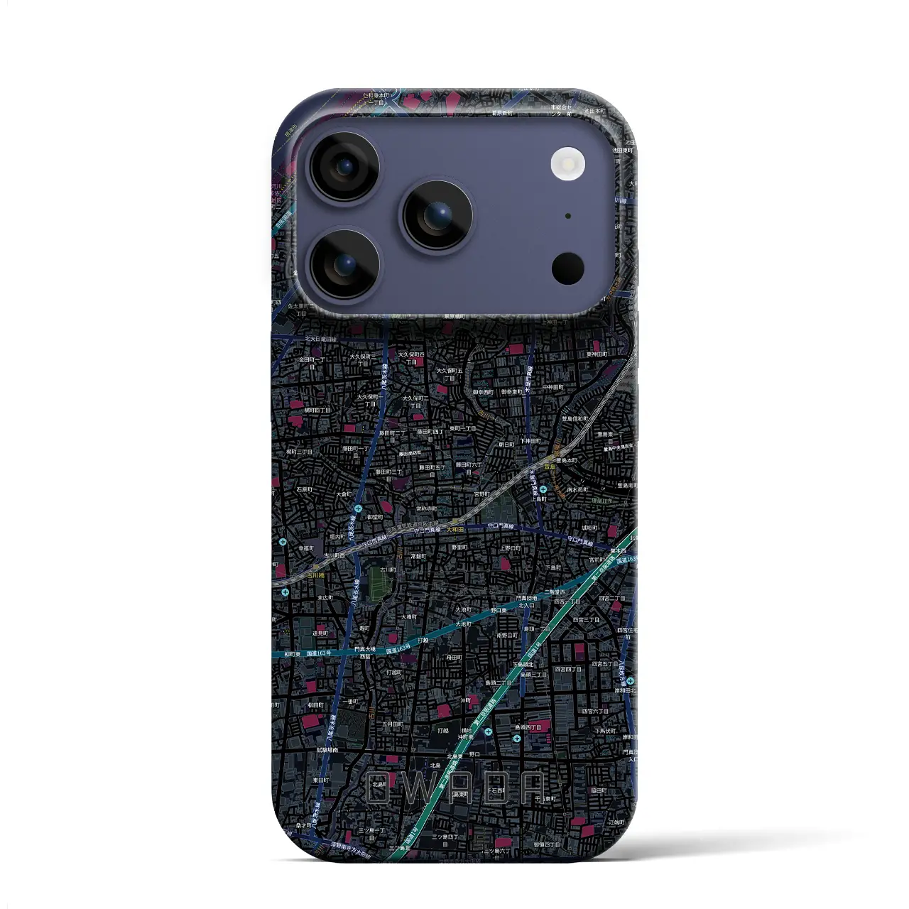 【大和田（大阪府）】地図柄iPhoneケース（バックカバータイプ）