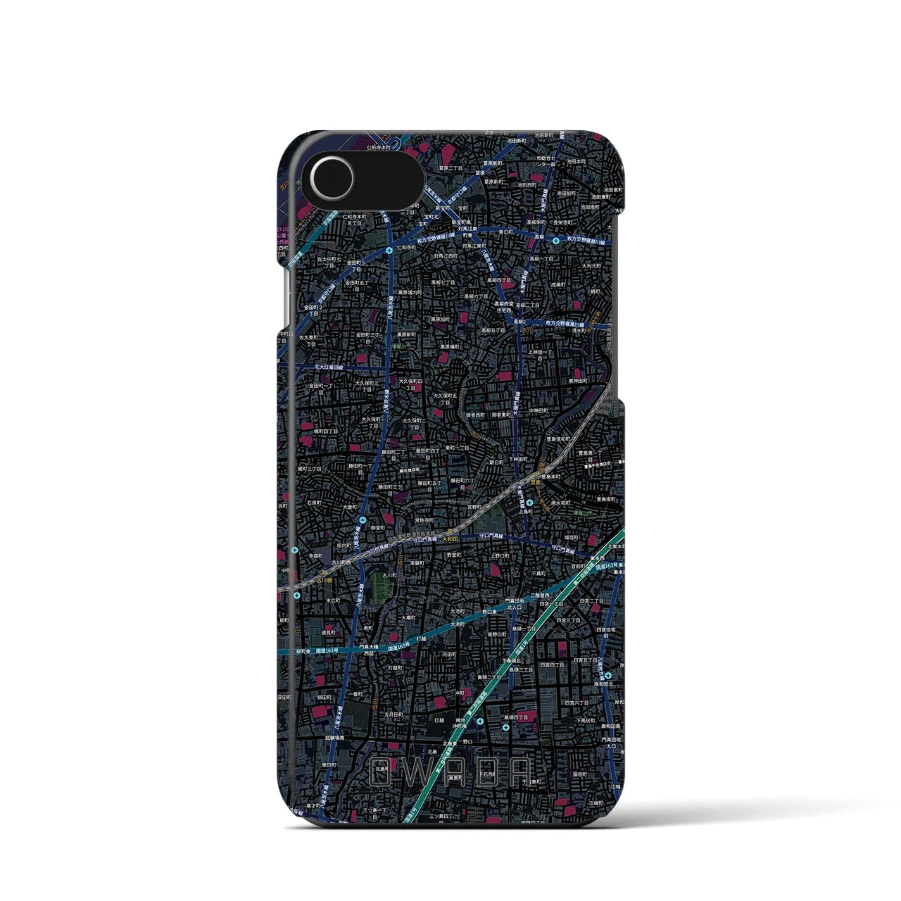 【大和田（大阪府）】地図柄iPhoneケース（バックカバータイプ）