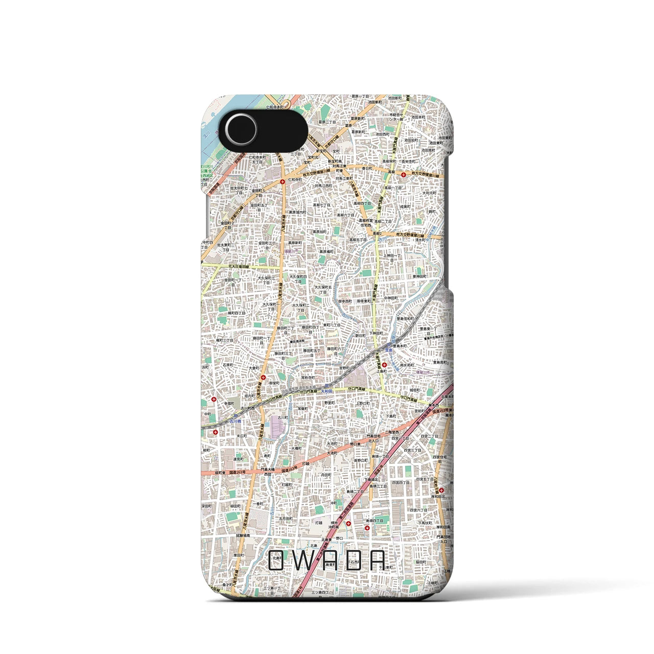 【大和田（大阪府）】地図柄iPhoneケース（バックカバータイプ）