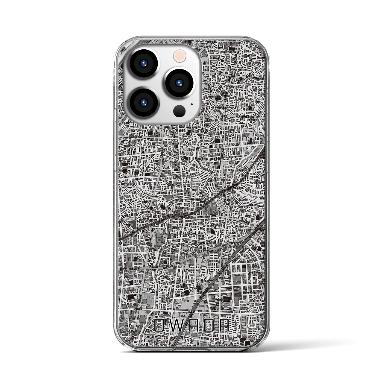 【大和田（大阪府）】地図柄iPhoneケース（クリアタイプ）