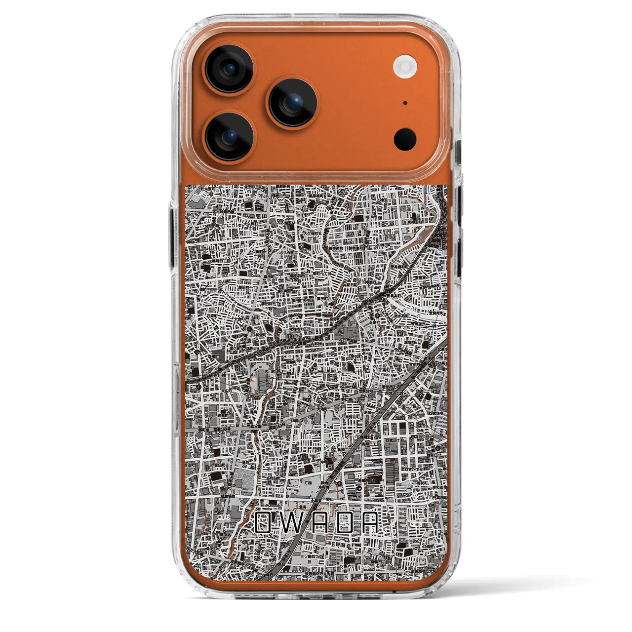 【大和田（大阪府）】地図柄iPhoneケース（MagSafeタイプ）モノトーン・iPhone 17 Pro Max 用
