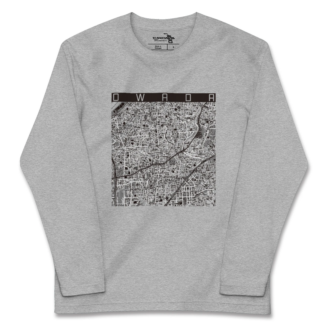 【大和田（大阪府）（大阪府）】地図柄ロングスリーブTシャツ