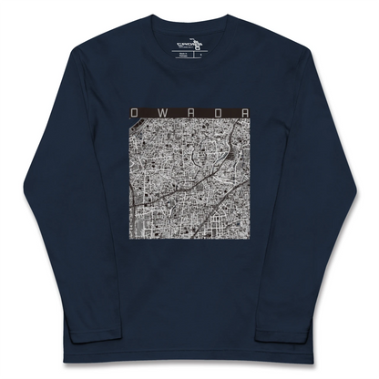 【大和田（大阪府）（大阪府）】地図柄ロングスリーブTシャツ