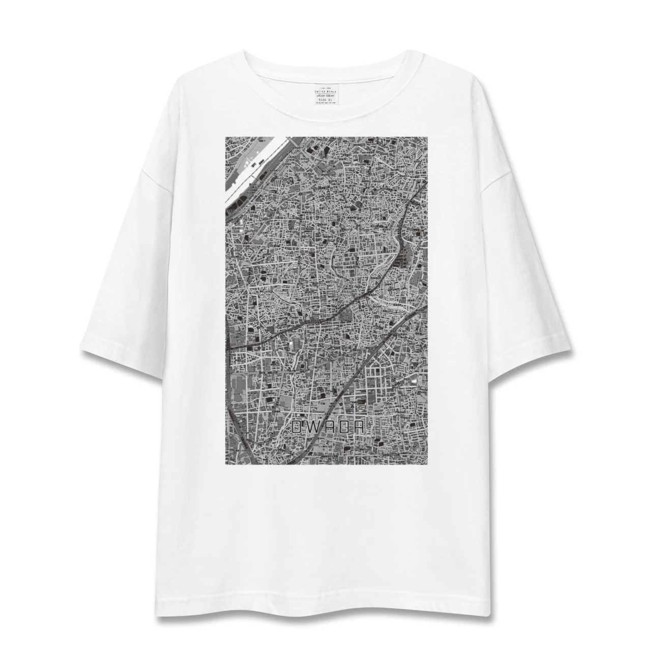 【大和田（大阪府）（大阪府）】地図柄ビッグシルエットTシャツ