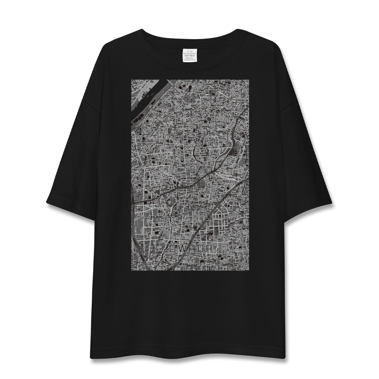 【大和田（大阪府）（大阪府）】地図柄ビッグシルエットTシャツ