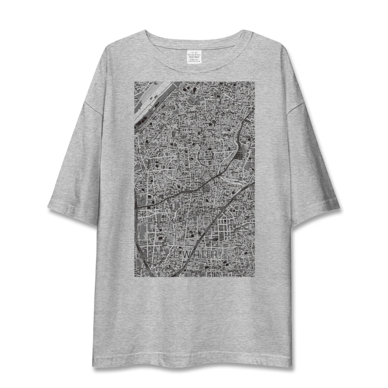 【大和田（大阪府）（大阪府）】地図柄ビッグシルエットTシャツ