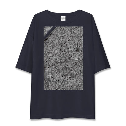 【大和田（大阪府）（大阪府）】地図柄ビッグシルエットTシャツ