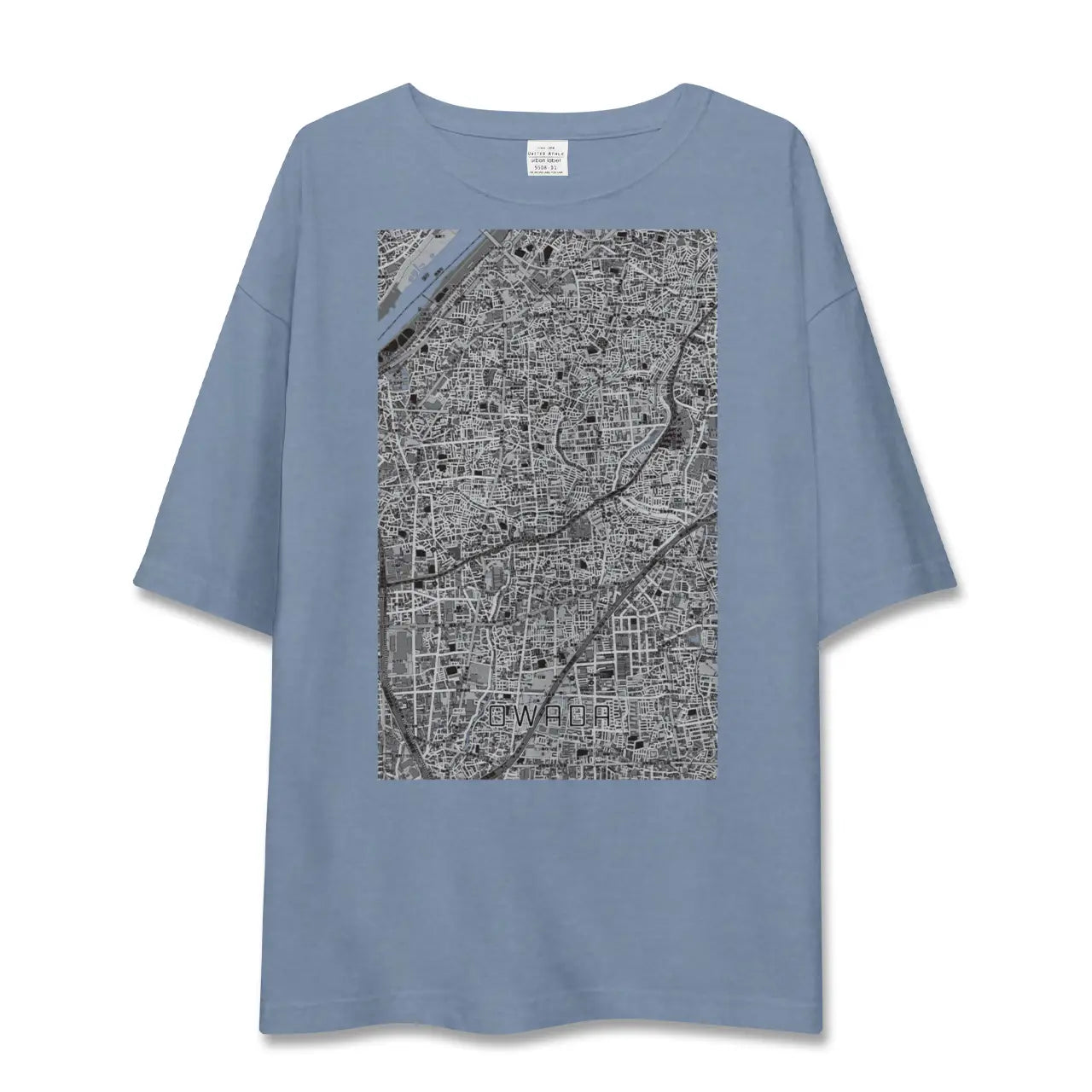 【大和田（大阪府）（大阪府）】地図柄ビッグシルエットTシャツ