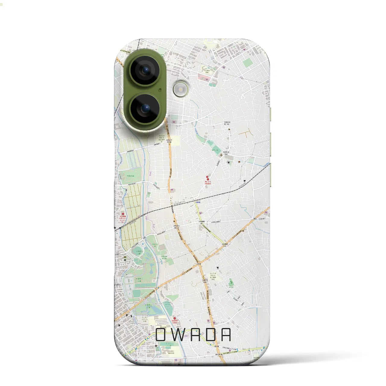 【大和田（埼玉県）】地図柄iPhoneケース（バックカバータイプ）