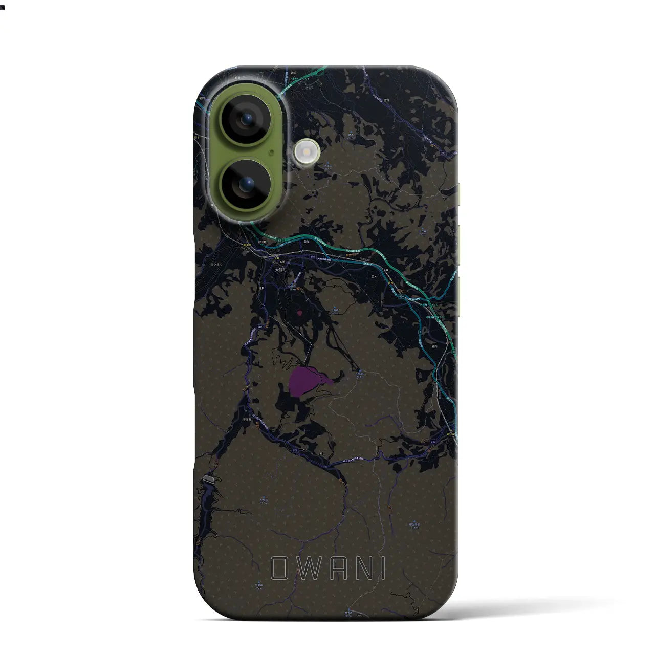 【大鰐（青森県）】地図柄iPhoneケース（バックカバータイプ）