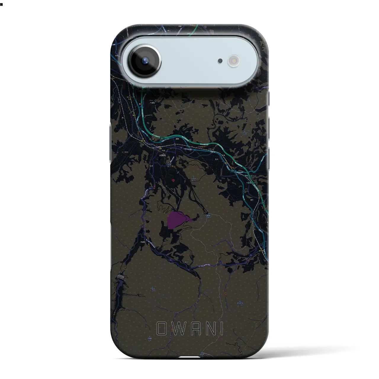 【大鰐（青森県）】地図柄iPhoneケース（バックカバータイプ）