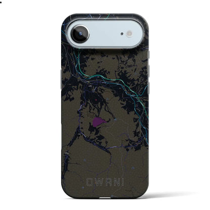 【大鰐（青森県）】地図柄iPhoneケース（バックカバータイプ）