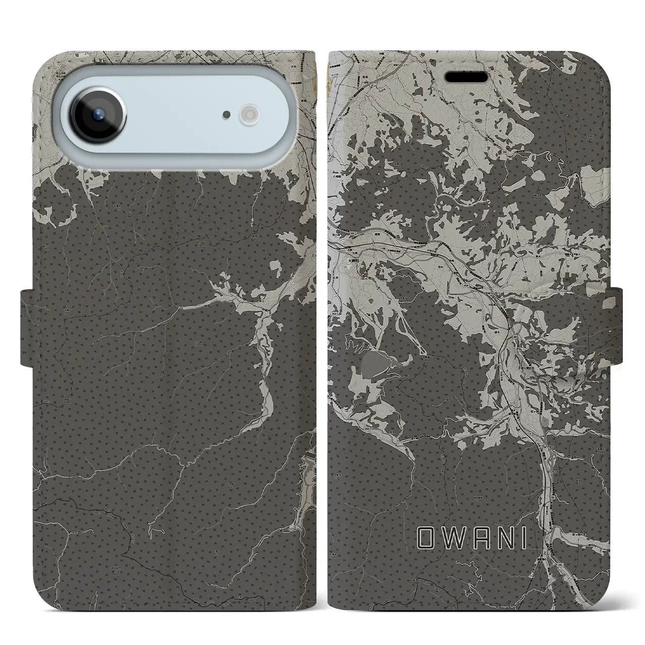 【大鰐（青森県）】地図柄iPhoneケース（手帳タイプ）